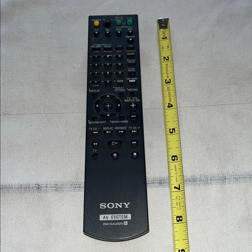 Sony RM-AAU029 AV System Remote Control Black Multi-Function